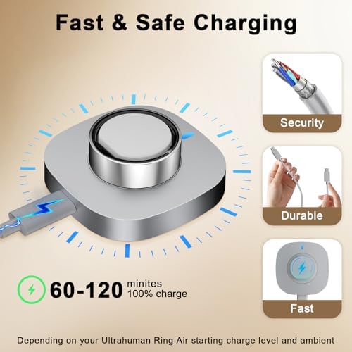Compact metal design of Vigamen Ultrahuman Ring charger