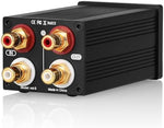 Nobsound passive volume attenuator rear panel highlighting gold plated RCA input and output terminals