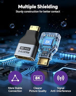 VCE gold plated Mini HDMI adapter side profile