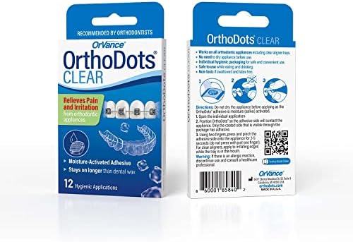 Individual moisture activated silicone dots for orthodontic comfort.