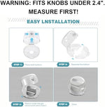 Easy snap-on installation for gas stove child proofing