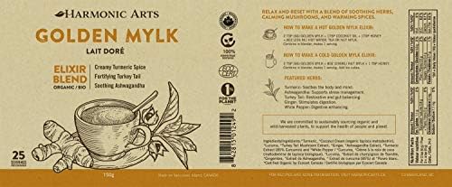 Harmonic Arts Golden Mylk Elixir Compostable Packaging Details