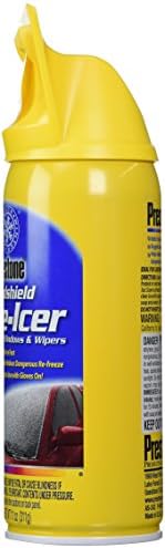 Prestone automotive deicing spray with integrated polycarbonate scraper cap