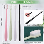 VOVEWAN manual toothbrush displayed alongside its transparent cylindrical travel storage case.