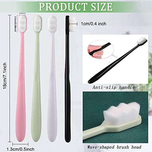 VOVEWAN manual toothbrush displayed alongside its transparent cylindrical travel storage case.