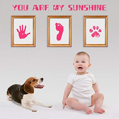 Prasacco pink stamping pad used for kids DIY finger painting projects