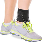 BraceAbility AFO Drop Foot Brace side profile with bungee cords