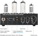 Douk Audio T9 home audio component highlighting treble and bass tone control dials