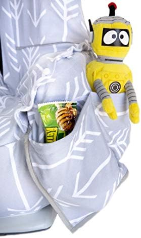 Close up of soft cotton jersey fabric on Niko car seat cover