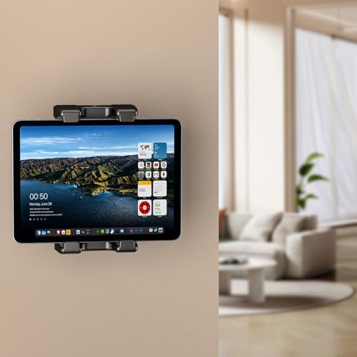 OHLPRO wall tablet mount displaying three sixty degree rotation capability with an iPad