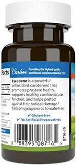 Carlson tomato free dietary supplement facts and ingredients label close up