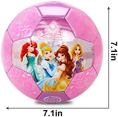 DECLIR pink mini soccer ball side view illustrating the vibrant colors designed for high field visibility.