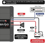 Stetsom Bravo Full 1200 high-performance car amplifier angled profile displaying compact surface-mount build dimensions.