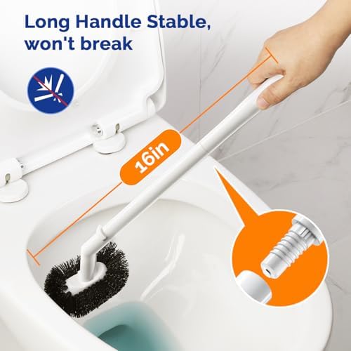 Hamitor bathroom cleaning set stored in its compact white caddy.