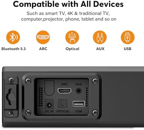Close up of Wohome sound bar buttons and EQ mode indicator
