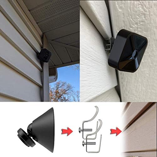 Stainless steel siding mount hooks for outdoor security cameras demonstrating seamless seam installation