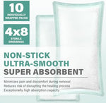 EVERLIT CARE non stick polymer gauze pad showing the six layer construction details.