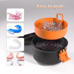 Argomax leak proof dental appliance container for travel and home use