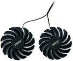 KIKIFAN eighty seven millimeter fan assembly showing the four pin connector cable and reverse side mounting holes.