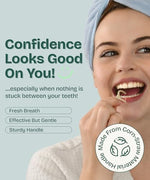 Biodegradable corn starch handle flossers for sustainable oral care
