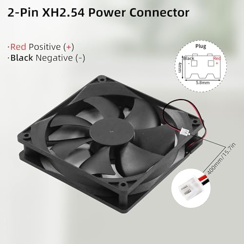 Dual pack of PANO-MOUNTS 1600 RPM high airflow computer chassis fans angled view