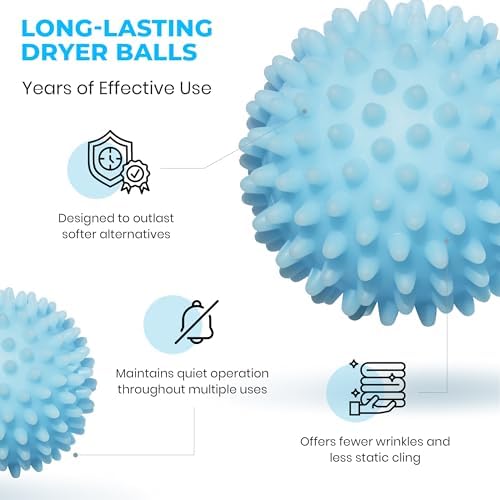 Hypoallergenic reusable clothing softener balls for sensitive skin care