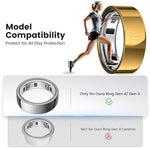 Sylacor ultra thin protective sleeve metallic gold finish on a smart ring