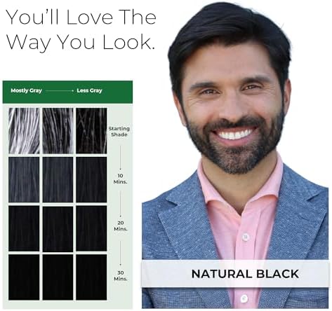 Simpler Men's Hair Color Kit - Full Gray Coverage - Natural Black & Beard Dye - Easy Application for 100% Gray Hair - Natural Black - Image 7