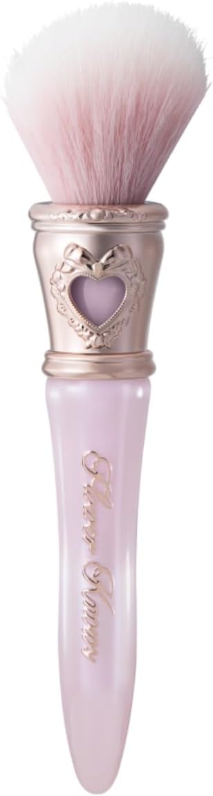 Flower Knows Bunny Garden Blush Brush Pearl Pink front view showing the heart-shaped handle motif.