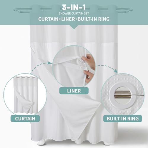 Detailed view of the detachable snap in fabric liner mechanism on the Eachope bathroom set.