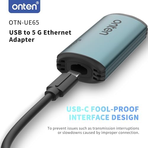 Side profile of Onten aluminum network adapter with LED indicator