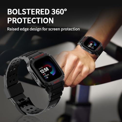 Durable TPU tactical armor watch case compatible with multiple tracker models