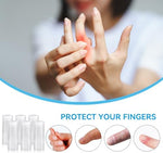 Salbsever reusable finger support sleeves being washed under running water for cleaning