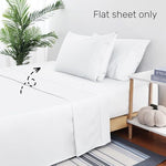 Stitch detailing and premium workmanship on the edge hem of the white bedding sheet