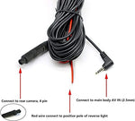 WOLFBOX 33 feet rear camera replacement cable showing 2.5mm male jack