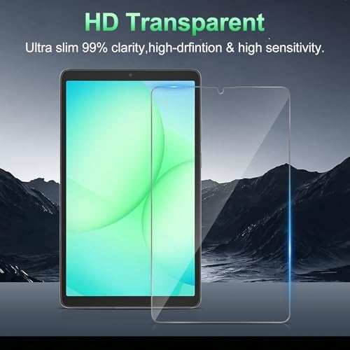 Close up of high clarity Samsung tablet screen protection film