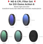 SmallRig 5895 filter set showing CPL ND8 ND16 ND32 lenses