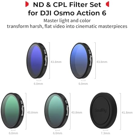 SmallRig 5895 filter set showing CPL ND8 ND16 ND32 lenses
