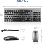 TopMate imported wireless keyboard and mouse set packaging display with included alkaline batteries