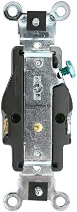Leviton gray thermoplastic nylon electrical outlet close up
