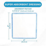 MedVance eight by eight inch sterile dressing pad showing the multi-layer non-adherent structure.