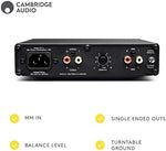 Back panel ports of Cambridge Audio Alva Solo moving magnet preamplifier