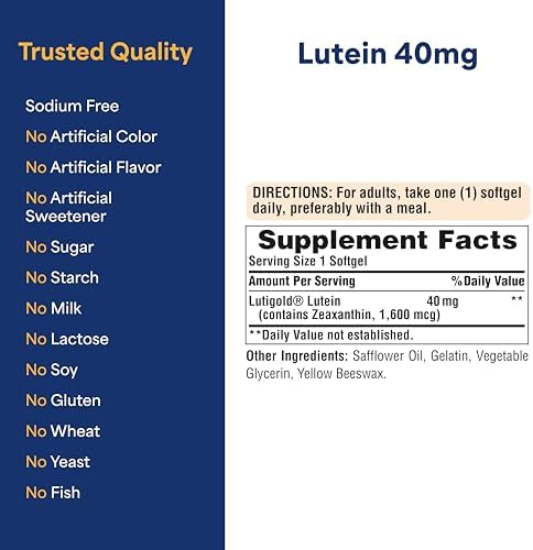 USA imported Puritan's Pride Lutein and Zeaxanthin supplement