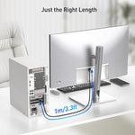 Cable Matters 8K 240Hz capable monitor cable highlighting backward compatibility