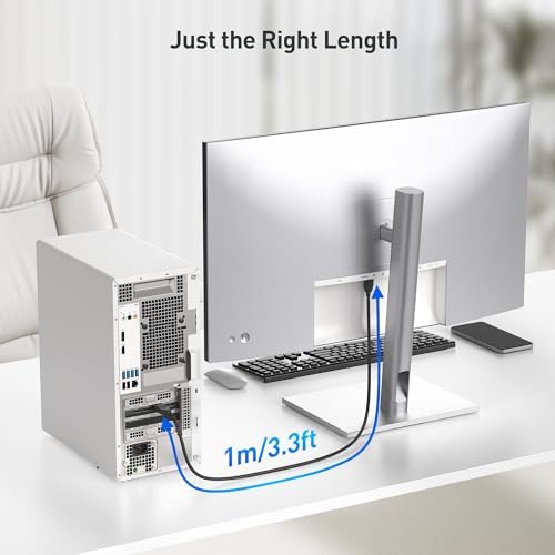 Cable Matters 8K 240Hz capable monitor cable highlighting backward compatibility