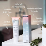 Better & Better natural hydroxyapatite toothpaste for kids in a recyclable sugarcane tube.