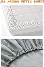 Close up of soft hotel quality microfiber fabric texture