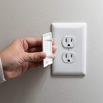 Child proofing electrical outlets with Qdos plug covers