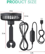 Quiet operation five volt vehicle fan displaying detachable cleanable front cover
