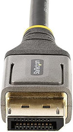 High performance DisplayPort to DisplayPort cable for 4K 120Hz gaming monitors.